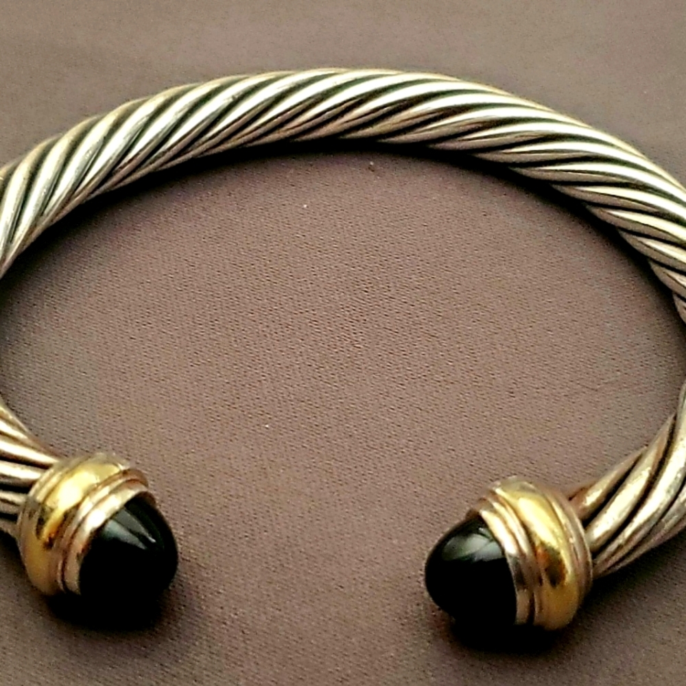Authentic David Yurman 7mm 14K and Sterling bracelet